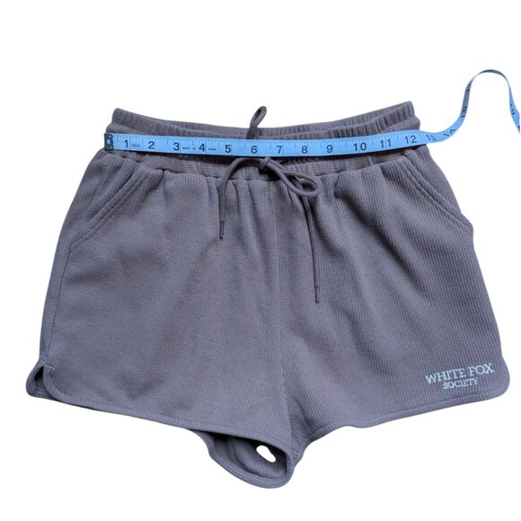 White Fox Boutique Brown Waffle Shorts Adjustable Waist Women Small - Picture 7 of 8